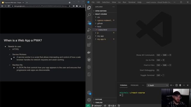React Course - Performance - PWA смотреть онлайн