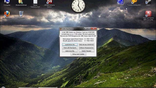 Windows 7 (32 bit) mit vollen 4 GB oder 8 GB RAM n смотреть онлайн