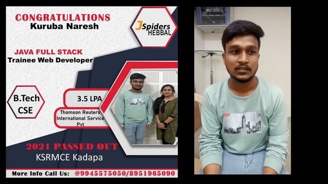 Congratulations to Kuruba naresh for getting placed as Trainee web developer from Jspiders _ Hebbal смотреть онлайн
