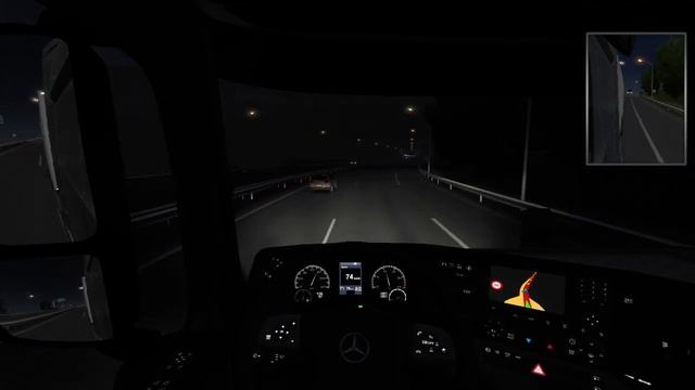 ETS 2 (1.43) Post Packages Delivery From Milan to Geneva Mercedes-Benz New Actros 6x6 смотреть онлайн