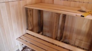 Полок в баню своими руками.