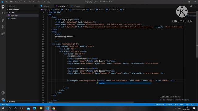 Simple Login Page with PHP Validation || Simple login Page смотреть онлайн