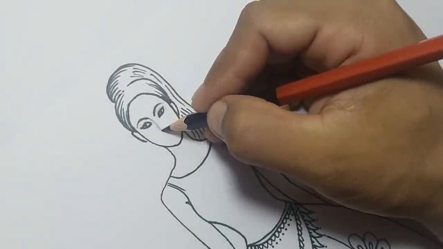 Dress drawing : How to draw a dress design смотреть онлайн