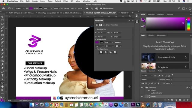 HOW TO DESIGN MAKEUP FLYER IN PHOTOSHOP смотреть онлайн