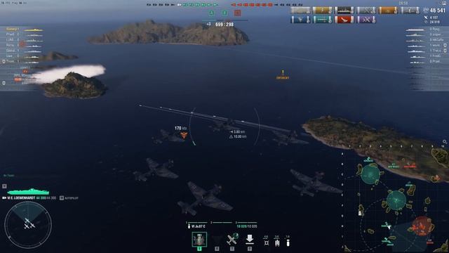 World of Warships -- Tier-VI-Carrier "E. Loewenhardt" смотреть онлайн