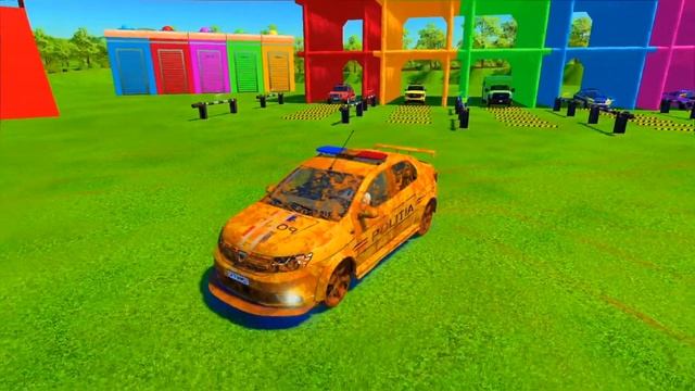 CHEVROLET, DODGE, DACIA, AUDI, VOLKSWAGEN ALL POLICE CARS TRANSPORTING WITH TRUCKS! FS22 смотреть онлайн
