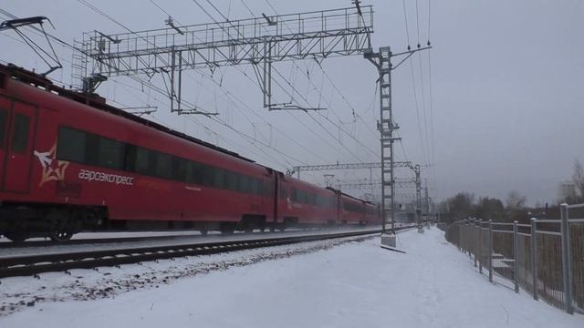 Электропоезд ЭД4МКМ-0002 Аэроэкспресс сообщением Москва - Аэропорт Домодедово смотреть онлайн