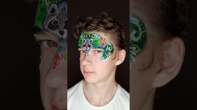 Аквагрим «Енот» поэтапный урок от Ольги Франк?#аквагрим #painting #makeup #рисунокдлядетей #faceart смотреть онлайн