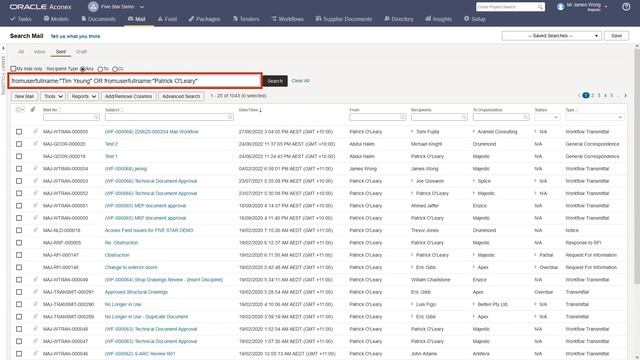 8.2.2 - Creative uses for custom mail searches in ACONEX || Oracle ACONEX Complete Course смотреть онлайн