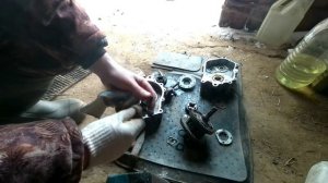 Редуктор мотороллер муравей.Сборка.