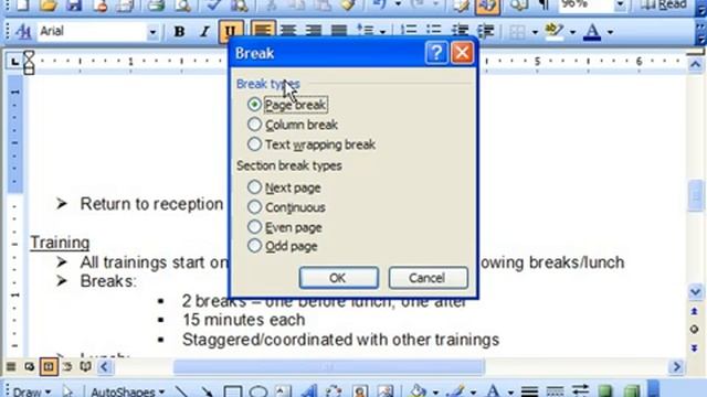 Word 2003 Tutorial Inserting Page & Section Breaks Microsoft Training Lesson 7.2 смотреть онлайн