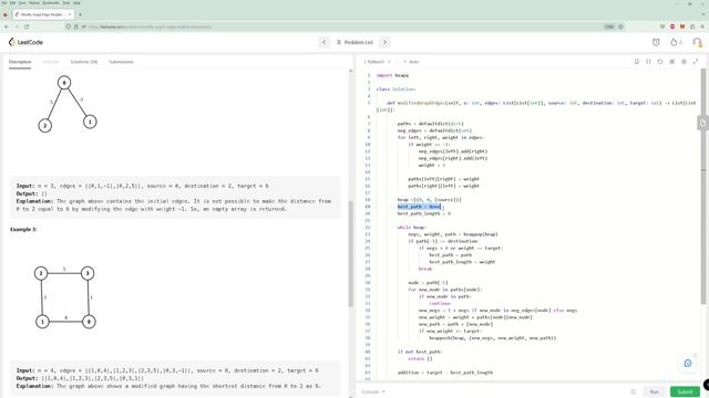 Modify Graph Edge Weights- LeetCode 2699 - Python смотреть онлайн