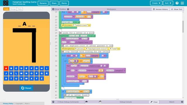 How to Code a Hangman Spelling Game in App Lab on Code.org - AP Computer Science Performance Task смотреть онлайн