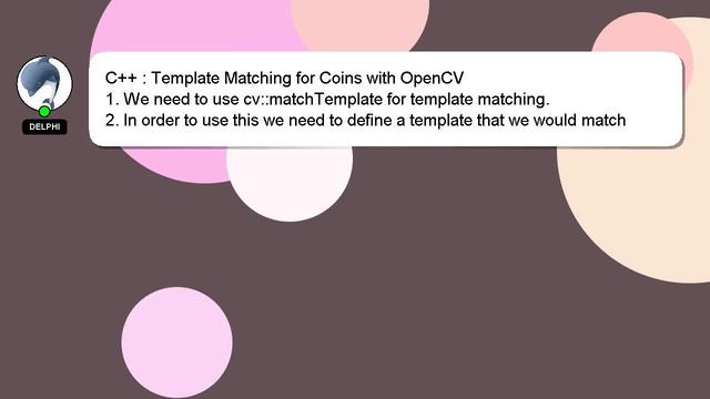 C++ : Template Matching for Coins with OpenCV смотреть онлайн
