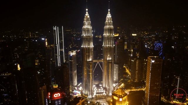 Petronas Towers Kuala Lumpur by Drone in 4K 60FPS смотреть онлайн