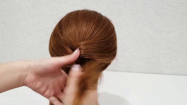 Объемный пучок на Короткие волосы из РЕЗИНОК. Быстрая Прическа.Easy Hairstyles for Short Hair смотреть онлайн