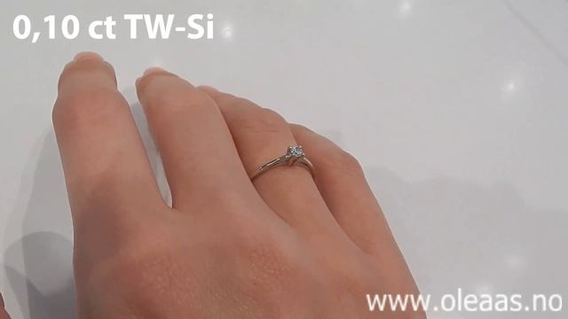 Enstens diamantring Soria med 0,16 ct i 14kt gull. TW-Si. -18010016 смотреть онлайн