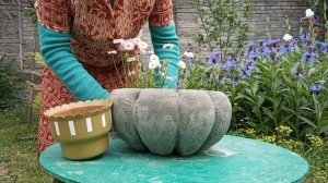 Овощи из Цемента  Как сделать Большую Тыкву из цемента