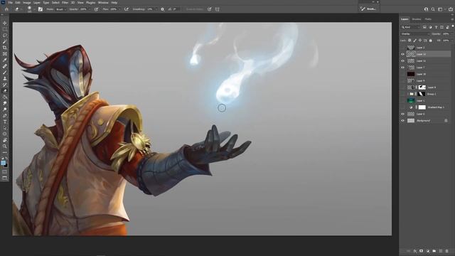Painting Magic Wisps - Art tutorial смотреть онлайн