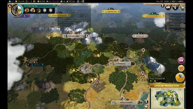 Let's Play Civilization V - 02 : Attila the Hun : Tutorial Game : Tourism Victory смотреть онлайн