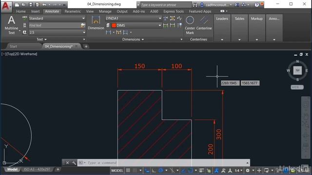 AutoCAD Tutorial - DIMSPACE and DIMBREAK смотреть онлайн