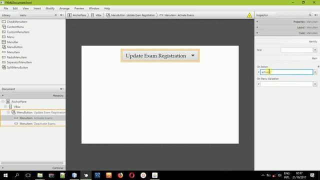 Menu Buttons in JavaFX FXML смотреть онлайн