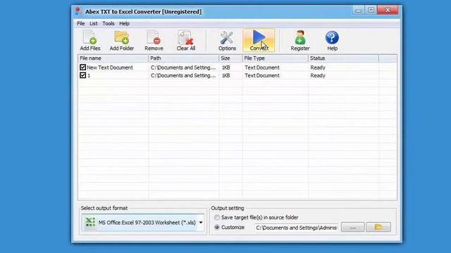 Abex TXT to Excel Converter quick demo смотреть онлайн