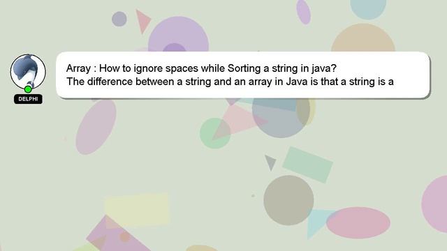 Array : How to ignore spaces while Sorting a string in java? смотреть онлайн