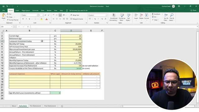 How to Plan Your Retirement | Easy Retirement Planning With Excel Calculator | Paritosh смотреть онлайн