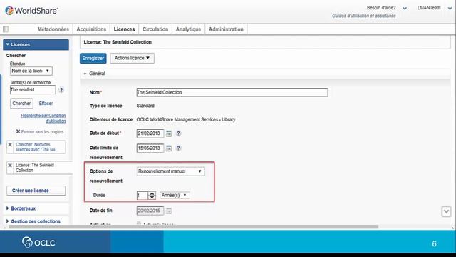 WorldShare Gestion des licences. Gestion de vos licences смотреть онлайн