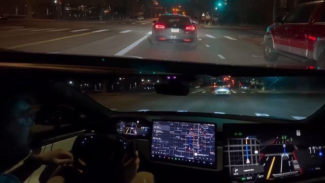 Following A Tesla Using FSD Beta Is Incredible And Scary! смотреть онлайн