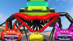 Old Bus Eater & Cyberpunk Car Eater McQueen & Police Car Eater Coffin Dance Cover