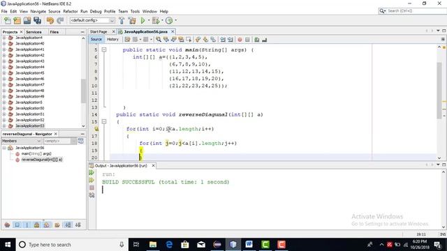 Java Programming Tutorial -70- How to print array two dimension like reverse diagonal (more Arrays смотреть онлайн