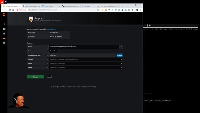 Home Assistant Grafana / Glances / InfluxDB
