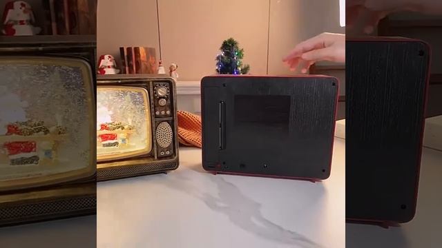 Новогодний светильник Телевизор с подсветкой и снегом для украшения дома смотреть онлайн