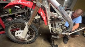 WORLDS FIRST HONDA crf450r engine swap into 2006 crf450x