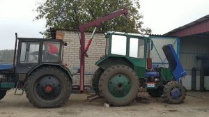 снятие кабины Т-40 для ремонта коробки передач