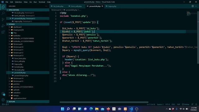 Praktikum PWD Modul 13: Aplikasi KoleksiKu (CRUD PHP MySQL - Update dan Delete) смотреть онлайн