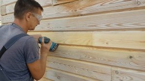 Чем отшлифовать профилированный брус качественно и быстро? Один из вариантов.