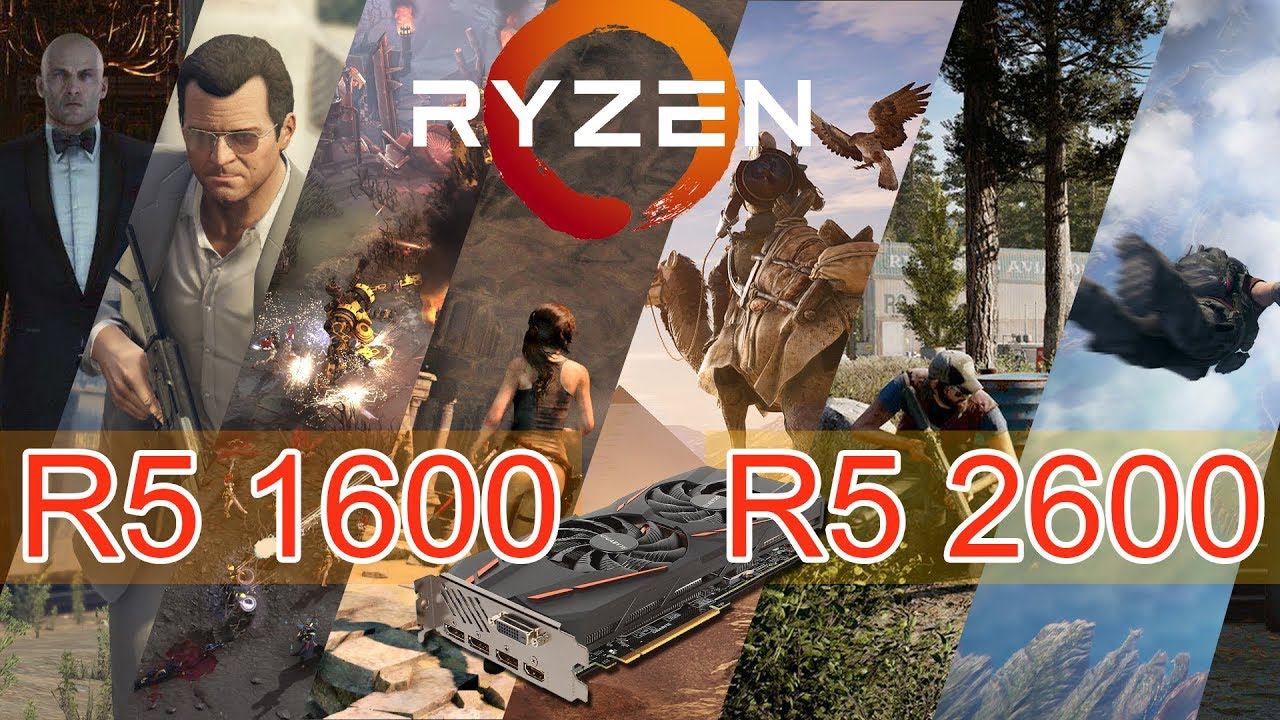 Ryzen 1600 vs Ryzen 2600 на ультра настройках в 7 играх смотреть онлайн