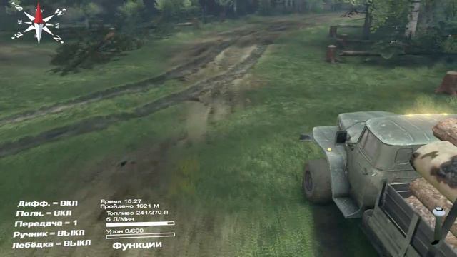 Обзор модов Spintires #1 - Карта Лесок смотреть онлайн