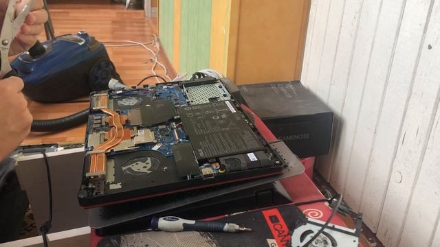 ASUS TUF GAMING чистка Fan вентиляторов