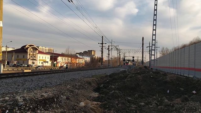 Электропоезд ЭП2Д-0035 ЦППК перегон Дмитров - Каналстрой 18.04.2022 смотреть онлайн