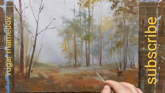 Autumn Vugar Mamedov Oil Painting Painting for beginners смотреть онлайн