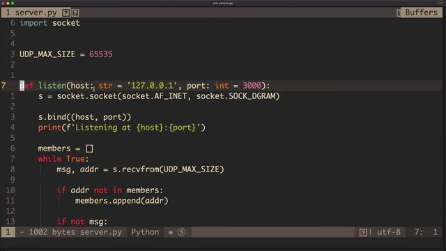 Пишем P2P чат с помощью python socket и UDP смотреть онлайн