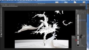 Milk splash on girl photoshop tutorial