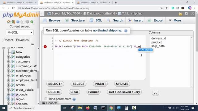 Extract date and time from SQL timestamp | DBMS tutorial | Sekharmetla | Harisystems смотреть онлайн