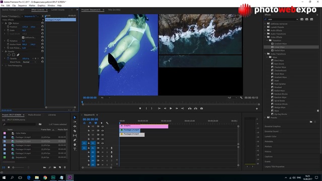 Как сделать Split Screen в Adobe Premiere Pro Урок по видеомонтажу смотреть онлайн