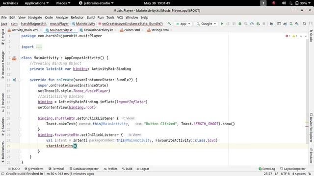 16.Intents in Android Studio | Music Player Application | Android Development Kotlin in Hindi смотреть онлайн