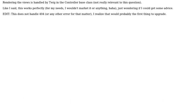 Code Review: Simple PHP Router for home grown MVC framework смотреть онлайн